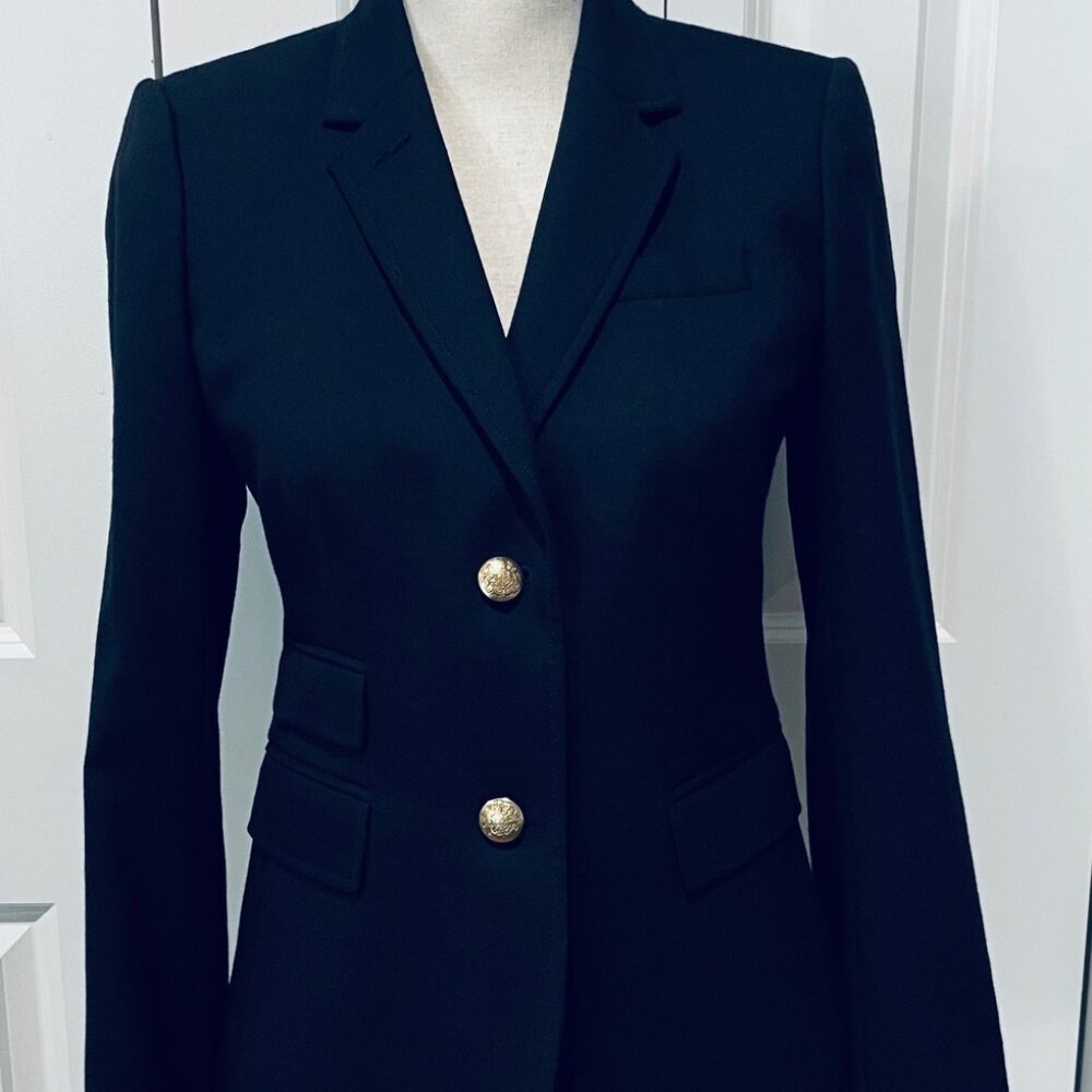 J Crew Navy Schoolboy Wool  Blazer